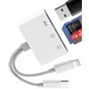 Kefiany Lettore schede USB C Lightning a SD (3en2)Adattatore USB OTG 3.0 Cavo per iPad Micro SD TF Card Reader per iPhone 16 15 14 per Apple Tipo C Digitale Fotocamera Memoria Foto Adattatore Android