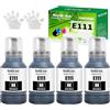 FANSHENG 111 inchiostro Compatibile con Epson 111 Bottiglie di ricarica dell'inchiostro per Ecotank ET-M2170 ET-M1170 ET-M3170 ET-M3140 ET-M1100 ET-M2120 ET-M1120 ET-M1140 ET-M1170 (4 Pack Nero)