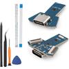 RongZy 2 Pezzi per PS4 Connettore Ricarica Aggiornamento Micro-USB a USB Type-C per PS4 040/050/055 Porta di Ricarica Scheda USB Accessori Scheda Presa per Console con Strumenti