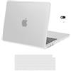 MOSISO Custodia Compatibile con MacBook Air 13 Cover M4 M3 M2 2025 2024 2023 2022 A3240 A3113 A2681, per MacBook Air 13,6'' Case Paraurti TPU Morbido Anti-Crepa&Copritastiera&Webcam Cover, Traslucido