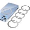 volport 6 Anello di metallo adesivo per MagSafe copertura della cassa del telefono, adesivo piastre metalliche per iPhone 14 13 12 sottile appiccicoso rotondo pezzo per caricatore magnetico senza fili Grip