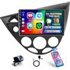 Hikity Autoradio per Ford Focus MK1 C170 1998-2004(Guida a Sinistrar), 2+64GB, Android 15,con Wireless Carplay Android Auto,9'' Radio Auto con GPS, WLAN, Bluetooth, FM/RDS, MIC, Telecamera Posteriore