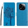 PEIYE Custodia per Xiaomi Redmi Note 14 Pro Plus 5G - Custodia a portafoglio in pelle PU, morbido silicone flessibile, portafoglio e scomparti per carte di credito, chiusura magnetica - protezione