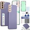 RongZy Coperchio Batteria di Ricambio per Samsung Galaxy S21 5G SM-G991B Parte di Ricambio della Alloggiamento Copribatteria Posteriore con Strumento (Viola)