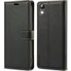 VEGOSCASE Custodia per iPhone Xr, Custodia a Libro in PU Pelle, Cover a Libro Magnetica [Blocco RFID] Portafoglio con Slot per Schede per iPhone Xr, Nero