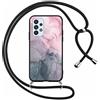 Foonary Cover con Cordino per Samsung Galaxy A52 / A52s 5G 6,5, Custodia con Laccio Collana Tracolla Aesthetic Disegni Antiurto TPU Necklace Regolabile Protettiva Corda Case per Samsung A52, Marmo 4