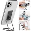 ISKIP Supporto ad anello per telefono, supporto regolabile per cellulare, supporto pieghevole in metallo, compatibile con smartphone tablet (nero)