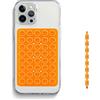 CMZZ Supporto per telefono a doppia faccia in silicone con ventosa, accessorio in silicone per iPhone e Android, supporto per telefono a mani libere per doccia, video TikTok e selfie (arancione)