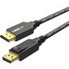 LINKUP - Cavo DisplayPort DP8K (Certificato VESA) HBR3 DSC 1.2 | 8K 5K 4K 3K 2K | 60 120 144 240 Hz | UHD QHD FHD | Ad Estrema Alta Velocità | Placcato Oro | 28AWG Robusto - 5 Metri