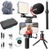 Movo iVlogger-PRO Kit di Vlogging per iPhone/Android - Kit di Avviamento YouTube per Creatori di Contenuti - Accessori: Treppiede per Telefono, Supporto per Telefono, Luce RGB e Microfono VXR10