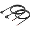 GINTOOYUN 2 cavi di alimentazione da 20 AWG USB-C maschio Pigtail 5 V/3 A, angolo retto 90 gradi Tipo C maschio a due core zincato cavo di alimentazione per laptop, telefoni cellulari, fai da te, ecc