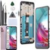 RongZy LCD Schermo per Motorola Moto G30 XT2129-1 XT2129-2 di Ricambio Display Touch Screen Digitizer Parti di Riparazione per Motorola Moto G30 LCD Display con Strumenti(6.5,Nero con Cornice)
