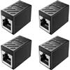 Hawpasy 4 PCS Adattatore RJ45 10Gbps, Connettore di Estensione LAN Femmina-Femmina Compatibile PoE++, Accoppiatore Ethernet Schermato per Prolungare Cavi Cat 8, Cat 7, Cat 6, Cat 5e, Connessione stabile