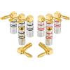 Poppstar Connettori a banana, inclinata, per cavo fino a 4 mmq avvitamento o 6 mmq saldatura, contatti in oro 24k, 8 pezzo