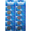 Eunicell 10 batterie a bottone al litio CR2354 senza scanalatura, 3 V (2 blister da 5 batterie)