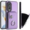 Kainevy Cover per Honor 90 con Porta Carte per Donne, Antiurto Nera Custodia per Honor 90 Cover Pelle Resistente Portafoglio con Supporto Case Slot per Scheda (Viola)