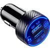 KEWIG Caricabatteria da auto, doppia porta QC3.0, adattatore per caricabatterie da auto, con LED blu e interruttore touch adatto per telefoni 12/11 Pro/Max/8, Galaxy S21/20/10/9