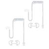 HYSHIKRA Tubo audio acustico di ricambio con stampi per auricolari, compatibile con Motorola Baofeng, Kenwood, walkie talkie, trasparente, confezione da 2 (trasparente, medio)