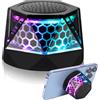 vsshe Bluetooth Magnetico, Altoparlante wireless magnetico G300, con Luce RGB e supporto per telefono, mini scatola sonora portatile Bluetooth con Base magnetica, per superficie metallica