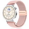 PaceBid 18mm Cinturino per Huawei Watch GT 6 41mm/Watch 5 42mm/GT 5 Pro 42mm/GT5/GT4, Intrecciato Nylon Magnetico Cinturini per Garmin Venu 4 41mm/Venu 3S/2S/Forerunner 265S/255S - Rosa