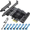ACTIMED 8 porte sato Scheda controller PCIE, supporto 8 dispositivi SATA 3.0 6 Gbps, viene fornito con 8 cavi dati