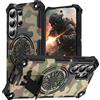 Ysnzaq Custodia Magnetica per Samsung Galaxy S26 Ultra SHZ Verde | Mimetico Cover con Supporto, Fidget Spinner a Decompressione, Protezione Militare Antiurto Cover per Samsung S26 Ultra