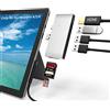 Rytaki Surface Pro Docking Station USB 3.0 Hub, lettore di schede SD e TF/Micro SD, convertitore di porte HDMI 4K per Surface Pro 6/5/4