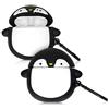 kwmobile Custodia per Apple Airpods 1 & 2 Cover - Protezione Resistente per Auricolari Wireless - in Silicone Antigraffio - Pinguino felice