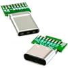 chenyang Confezione da 2 connettori USB C fai da te, USB 3.1 tipo C PD 65 W, connettore a 18 poli e connettore femmina riparazione adattatore saldatura di ricambio con scheda PCB