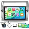 Rimoody 4+64G Android Autoradio per Citroën C4 2004-2009 C-Triomphe C-Quatre 2008-2011 9 HD Stereo Auto con Wireless Carplay Android Auto Navi GPS Mirror Link Bluetooth WiFi/FM/RDS/EQ/SWC/USB Retrocamera