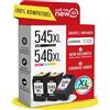 callmenew Cartucce 545XL e 546XL - Compatibile con cartucce Canon 545 546 XL Multipack (PG-545XL nero & CL-546XL colore) - Gamma XL, Smart Chip, ricambio per PIXMA TS3350 - Confezione da 3