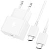 ACAGET 25W USB C Caricatore per Samsung Galaxy S26 S25 edge S24 FE S23 Serie con 1M Cavo USB C a C Tipo C Spina Ricarica Adattatore per Samsung Galaxy A16 A17 A26 A35 Z Fold7 Z Flip7 FE per Galaxy Tab S9 FE