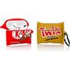 Derhom - Custodia Protettiva in Silicone per Airpods Apple Pro [Candy Snack Series][2 Pack] (Kitkat/Twix)