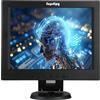 Suprlipy Monitor di sicurezza TFT LCD da 12 pollici risoluzione 800x600 4:3 piccolo monitor HDMI con telecomando, altoparlanti integrati, piccolo monitor portatile con ingresso USB HDMI VGA AV BNC per CCTV