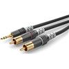 Sommer Cable SommerCable Basic HBA-3SC2-0300 - Cavo adattatore audio da 3,5 mm, mini jack a 3 poli su 2 connettori RCA (L+R) con connettore Hicon