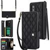 XIZYO Custodia a portafoglio per Samsung Galaxy Z Fold 4, Z Fold 4, custodia a portafoglio con slot per penna S, porta carte di credito, cavalletto in pelle, unisex, chiusura magnetica, antiurto, nera