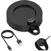 SenMore Adattatore Caricatore USB C per Garmin Fenix 8/7/7 Pro/7S/7X/7X Pro/6/6X/6S/5/5 Plus/5X/5X Plus/5S, Base di ricarica con cavo di ricarica USB-C da 3,3 ft/1 m, Nero