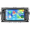 Motorsi 4GB+64GB Autoradio per Ford Focus II/S-MAX/MONDEO 9/GAL con Wireless Carplay, Audio Bluetooth Touchscreen da 7 Pollici con Navigazione GPS/Collegamento a Specchio/WIFI/EQ/RDS/HiFi + Telecamera