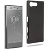 REY Cover in Gel TPU Nera per Sony Xperia X Compact, Ultra Sottile 0,33 mm, Morbido Flessibile, Custodia Silicone