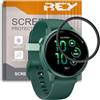 REY Pellicola salvaschermo 3D per Garmin VIVOACTIVE 6, Nero, Vetro temperato, Copertura Completa, Pellicola Protettiva Protezione Schermo, 3D / 4D / 5D
