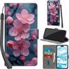 PHINIENLAND Cover per iPhone 16 Plus Case PU Pelle Custodia [Kickstand] [Chiusura magnetica] [Slot per Schede], Portafoglio Flip Custodia per iPhone 16 Plus,Fiori
