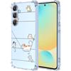 YUXING Cover Trasparente per Samsung Galaxy S24 FE 5G - Custodia Protettiva Sottile in TPU Morbido Antiurto con Carino Motivo Disegno Cool (Kitten)