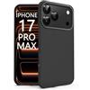 N NEWTOP Cover Compatibile per Apple iPhone 17 PRO MAX, Custodia TPU SOFT Gel Silicone Ultra Sottile Flessibile Case Posteriore Protezione Fotocamera Anti Urto Guscio Scocca Colorato (Nero)