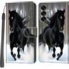 Haninsuze Cover per Samsung Galaxy S25 5G, Portafoglio PU Pelle, Cavallo | Interno TPU Antiurto, Anti-Graffio, Fessura per Schede, Supporto Stand, Design Libro, Flip