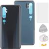 YHX-OU 6.47'' Copribatteria per Xiaomi Mi Note 10 Mi Note 10 PRO Vetro Posteriore, Copribatteria Ricambio per Xiaomi Mi Note 10 Mi Note 10 PRO + Strumento di Installazione (Nero)