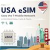 travSIM USA eSIM | Rete T-Mobile | Dati, chiamate e SMS illimitati negli USA | La eSIM per gli USA funziona su dispositivi iOS e Android compatibili con le eSIM | USA eSIM 14 giorni