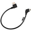 SYSTEM-S Mini USB Cavo 90 ° Gradi angolare Destro Angolo Maschio a USB Tipo A (Maschio) 90 ° angolato a Destra Cavo Dati Cavo di Ricarica 26 cm