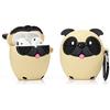 YIGEYI Airpods - Custodia in silicone compatibile con gli Airpods 1 e 2 custodia per cartoni animati 3D, simpatica, divertente [serie di animali da compagnia] (cane carlino)