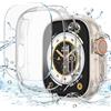 Misxi [2+2 Pezzi Cover per Apple Watch Ultra 3 /Ultra 2 /Ultra 49mm, Pellicola PC + Protezione Schermo in Vetro Temperato [con Kit Allineamento Automatico], Vetro Antigraffio per iWatch, Trasparente