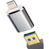 zoyuzan Adattatore Lightning a USB Jack per Apple iPhone 14 13 12 11 Pro MAX 7 8 Plus X per iPad Mini Air Connettore Cavo OTG Convertitore Tastiera Mouse Chiave Accessori Pendrive Lettore Schede